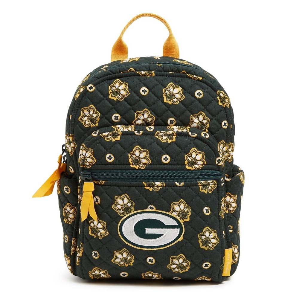 Vera Bradley NFL Green Bay Packers Small Backpack Green Bandana Cheesehead